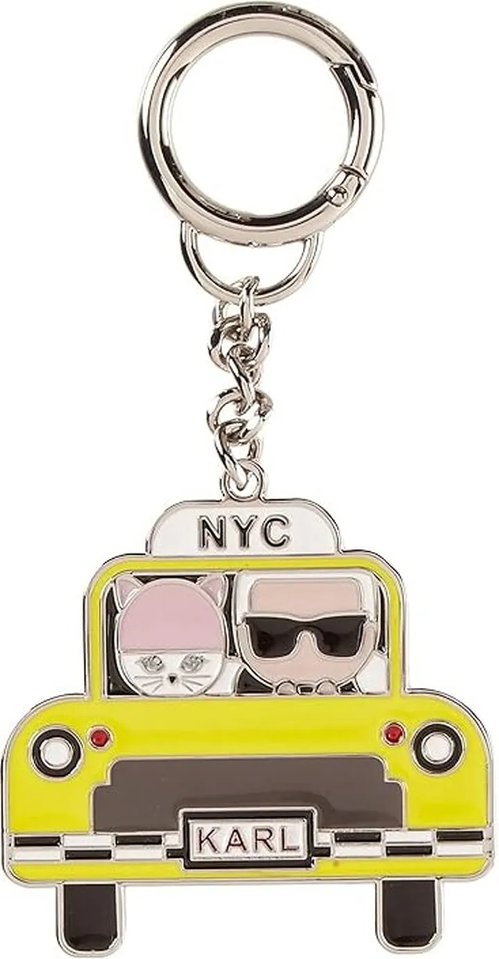 Karl Lagerfeld Paris Womens Metal Keychain (Black) Findings