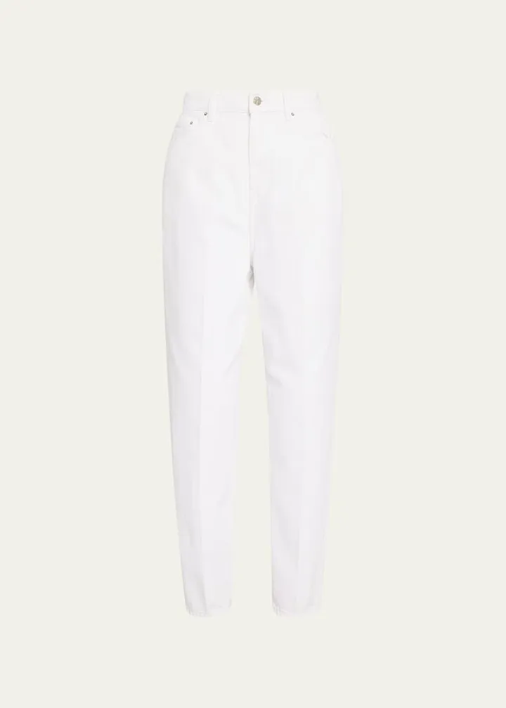 Tapered-Leg Ankle Jeans