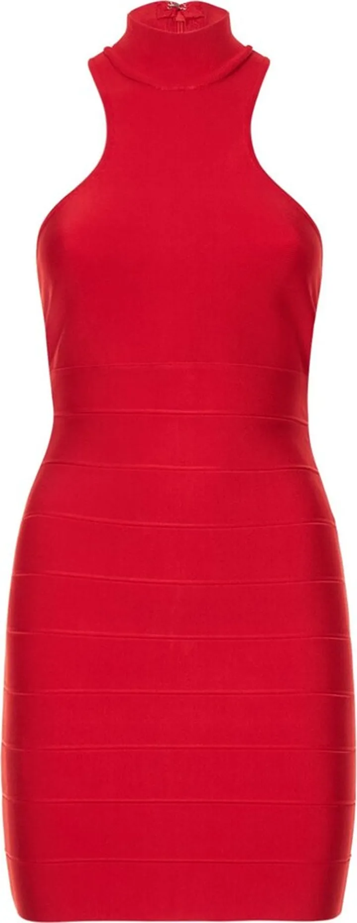 Stretch rib halter neck mini dress