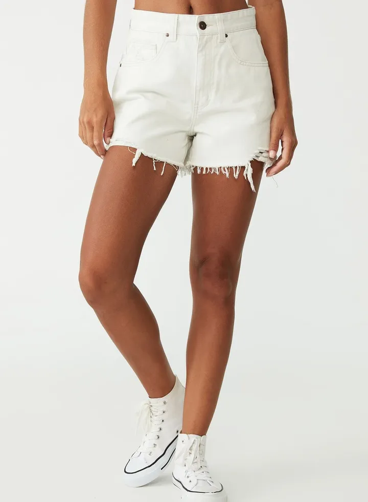 Ripped Denim Shorts