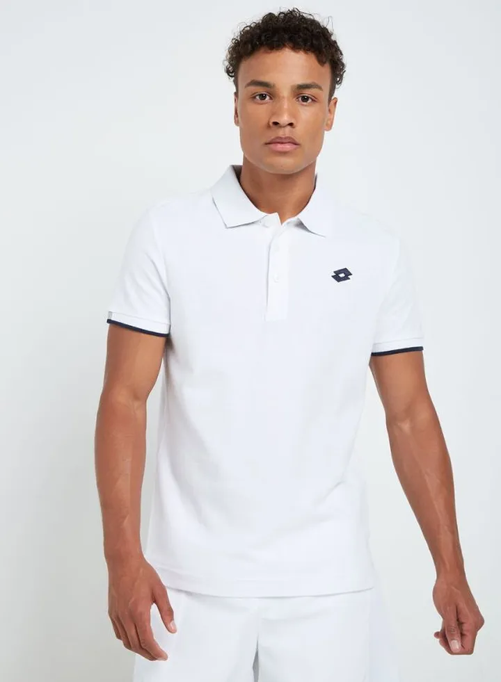 L73 Logo Printed Polo White/Navy