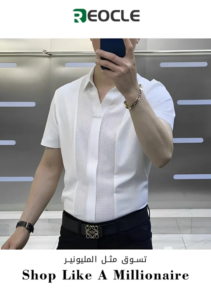 Men's Polo Shirts Quick Dry Short Sleeve Golf Shirt Casual Moisture Wicking Shirt Business Polo Shirt Athletic Performance Polo Shirt
