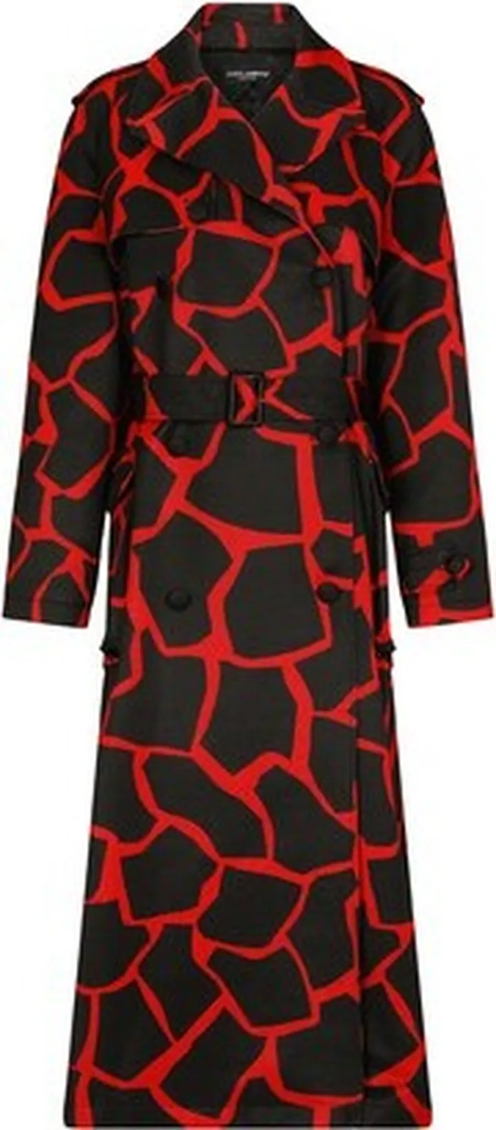 Giraffe-print ottoman trench coat