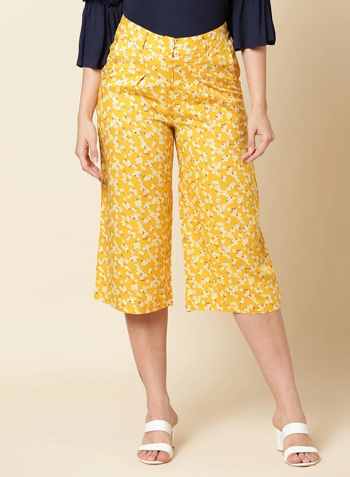Casual Culottes Yellow