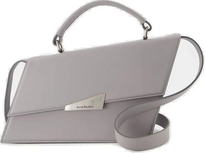 Acne Studios Distortion Logo Plaque Tote Bag