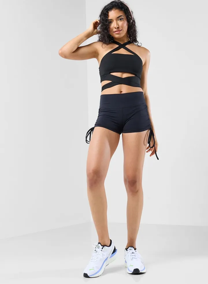 Ruched Athletic Shorts