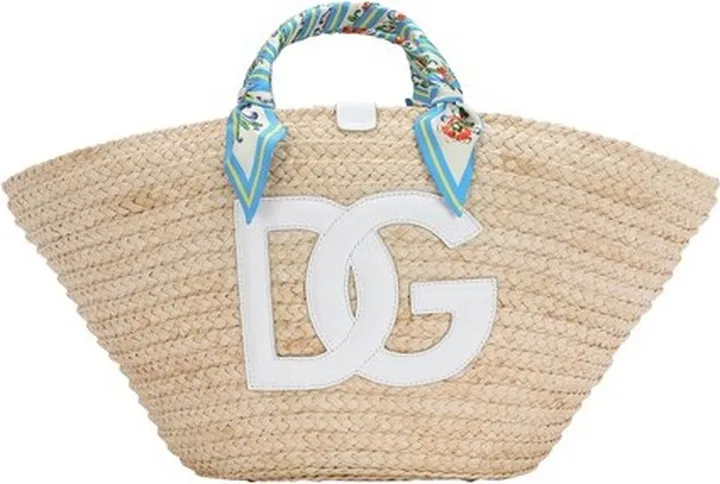 Straw Kendra bag with DG logo