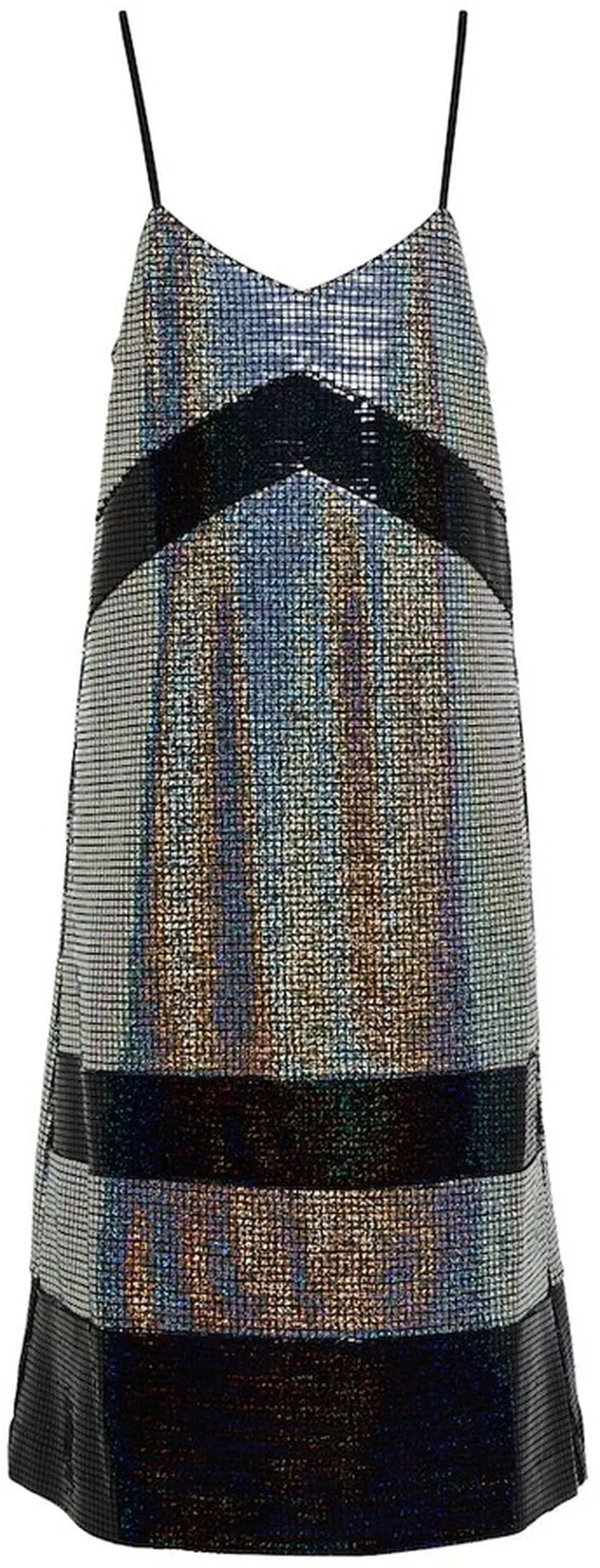 Meril iridescent midi slip dress
