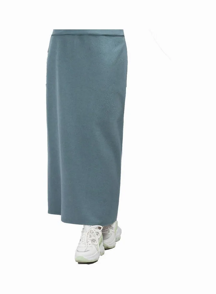 Casual Knetled A Line Skirt Mint