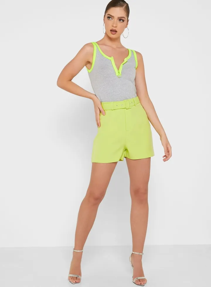 Tailored Belted Shorts