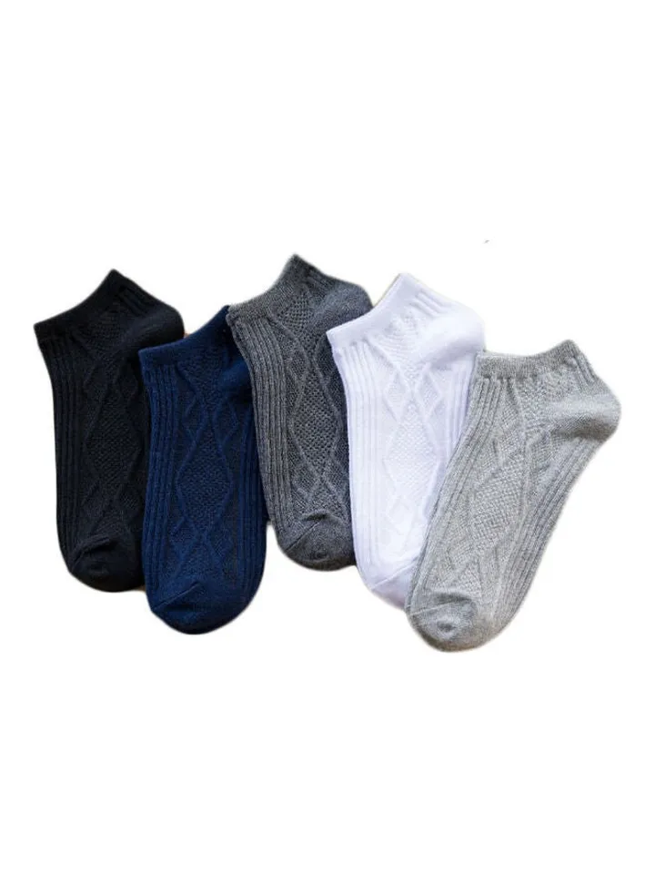 Pack Of 5 Mesh Crew Socks Multicolour