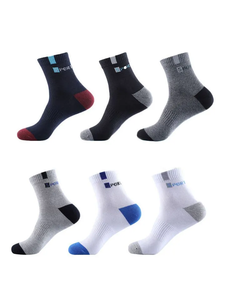 Pack Of 6 Athletic Socks Multicolour