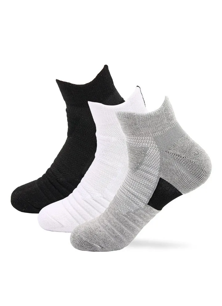 3 Pair Of Comfortable Socks White/Black/Grey