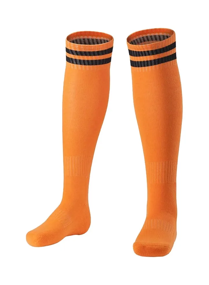 Pair Of Sports Training Socks Orange/Black