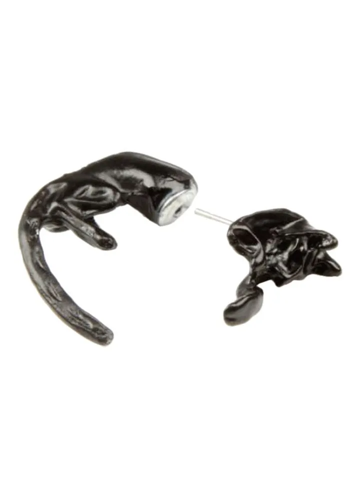Alloy Long Tail Fox Stud Earrings
