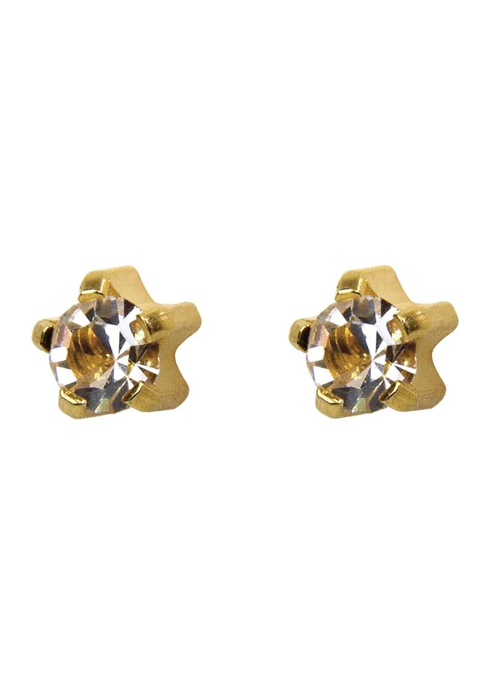 Crystal Tiffany Earrings 24k gold plated -dozen (12 pieces) Made in USA