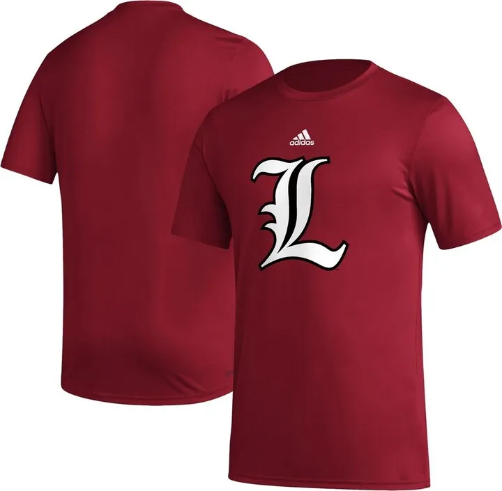 Men's adidas Red Louisville Cardinals Basics Secondary Pre-Game Aeroready T-shirt