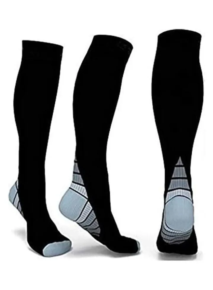 Pair Of Long Sport Socks Black/Blue