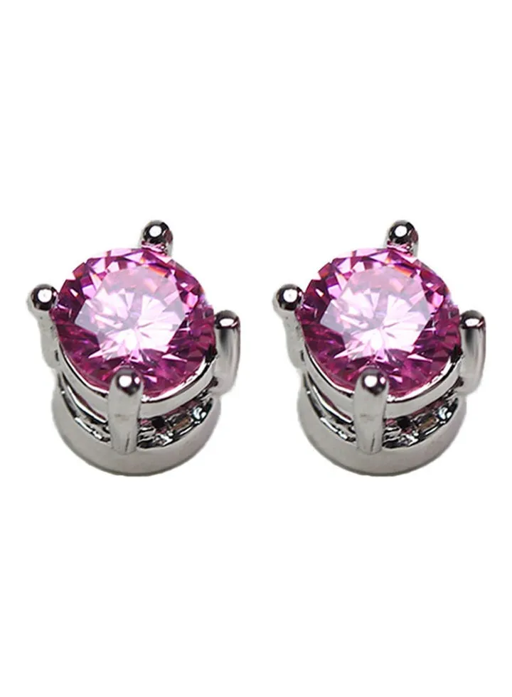 Rhinestone Inlaid Magnetic Ear Studs