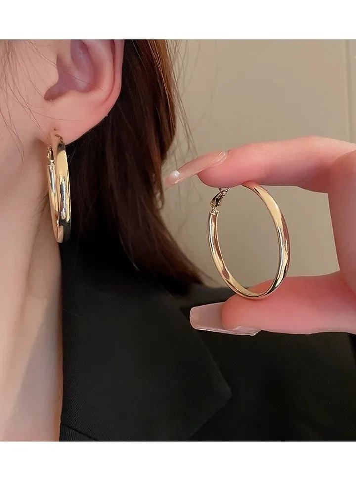 Gold Punk Hoop Earrings