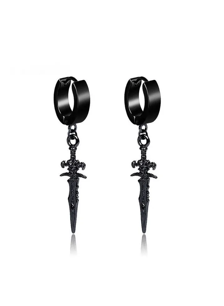 1 Pair Cool Punk Stud Earrings Fashion Hip Hop For Men And Women