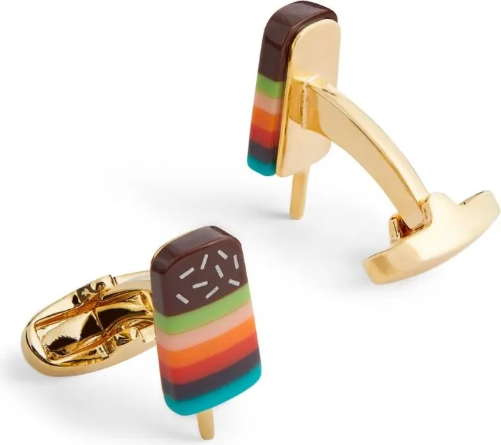 Paul Smith Striped Lolly Cufflinks