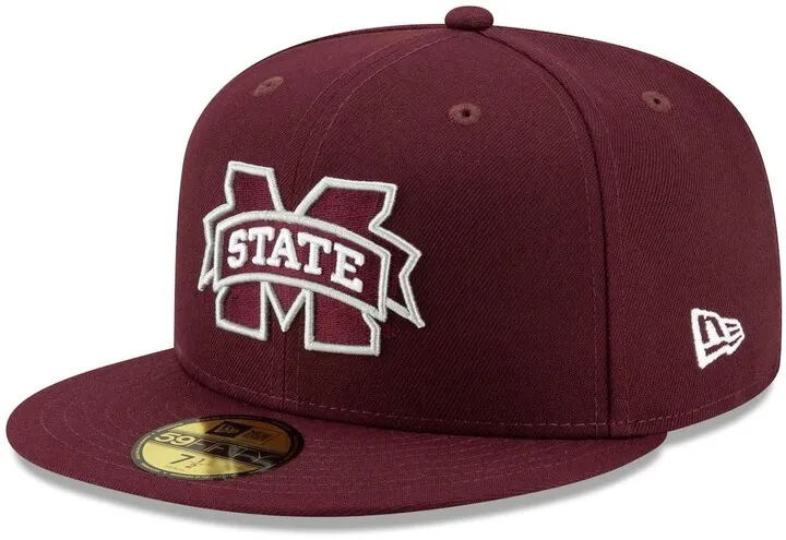 Men's New Era Maroon Mississippi State Bulldogs Logo Basic 59FIFTY Fitted Hat