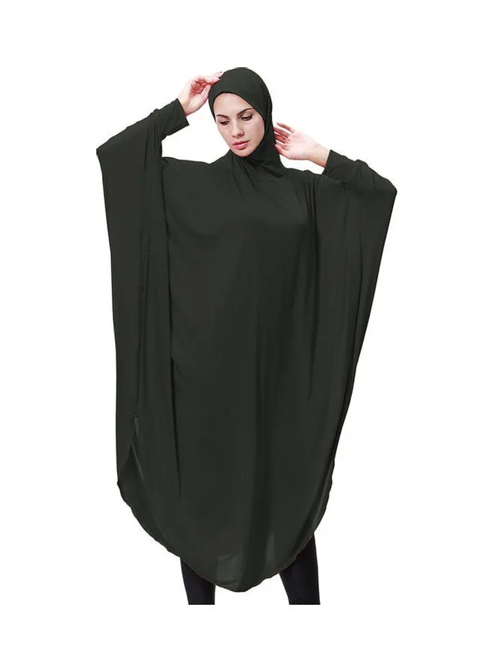 Women Long Hijab Islamic Dark green