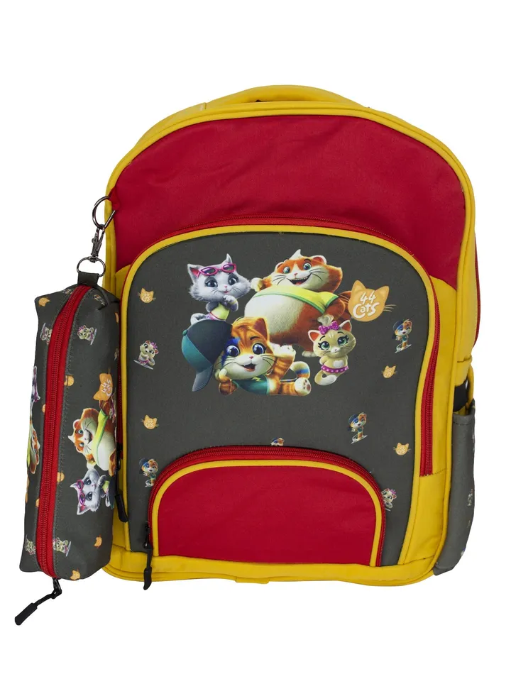 School backpack model 11 44 cats