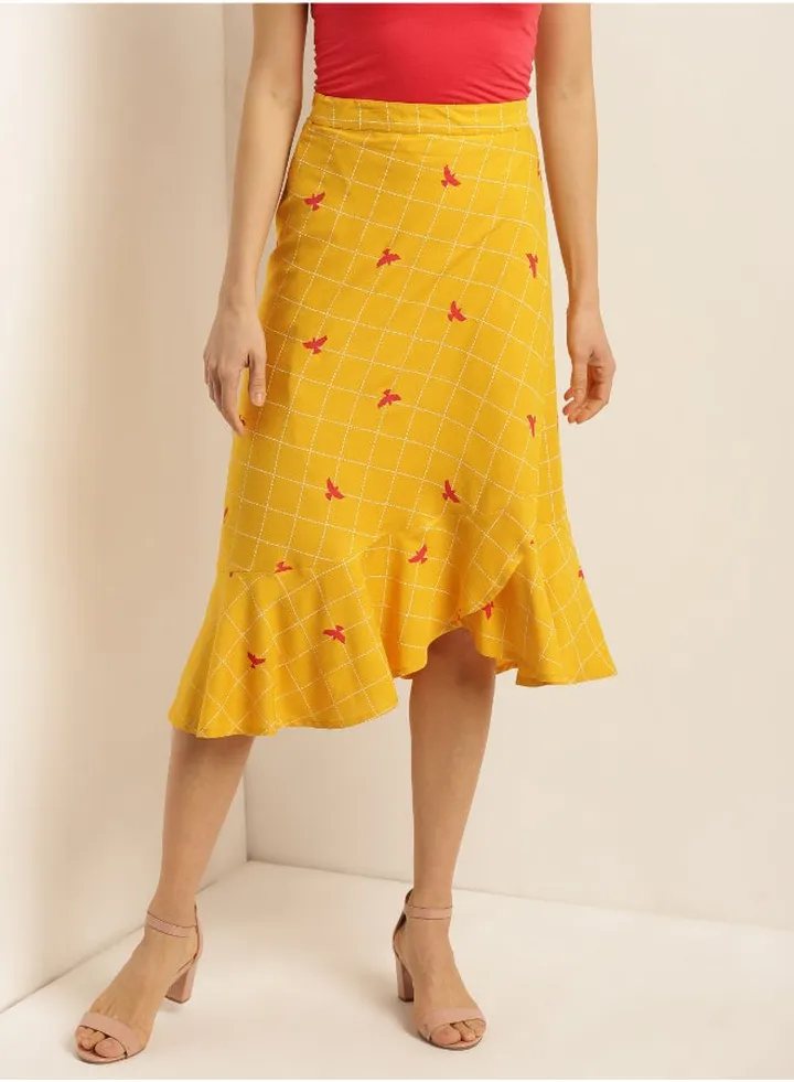 Fashion Bottom Skirts Mustard