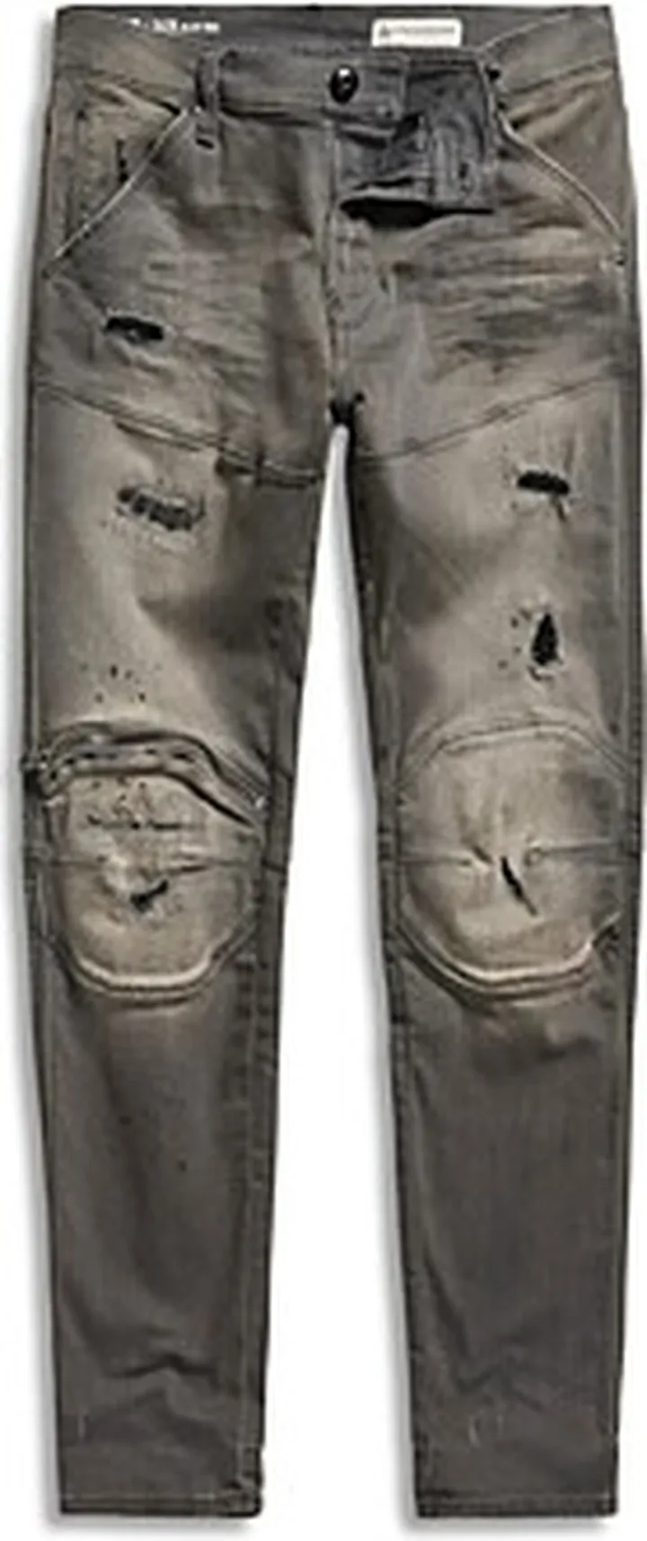 G-star Raw 5620 3D Knee-Zip Skinny Fit Jeans in Sun Faded Cement