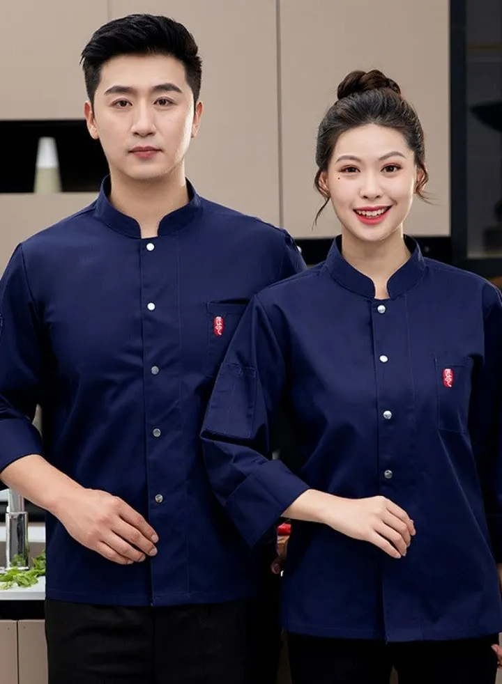 Restaurant chef uniforms kitchen long-sleeved overalls tops