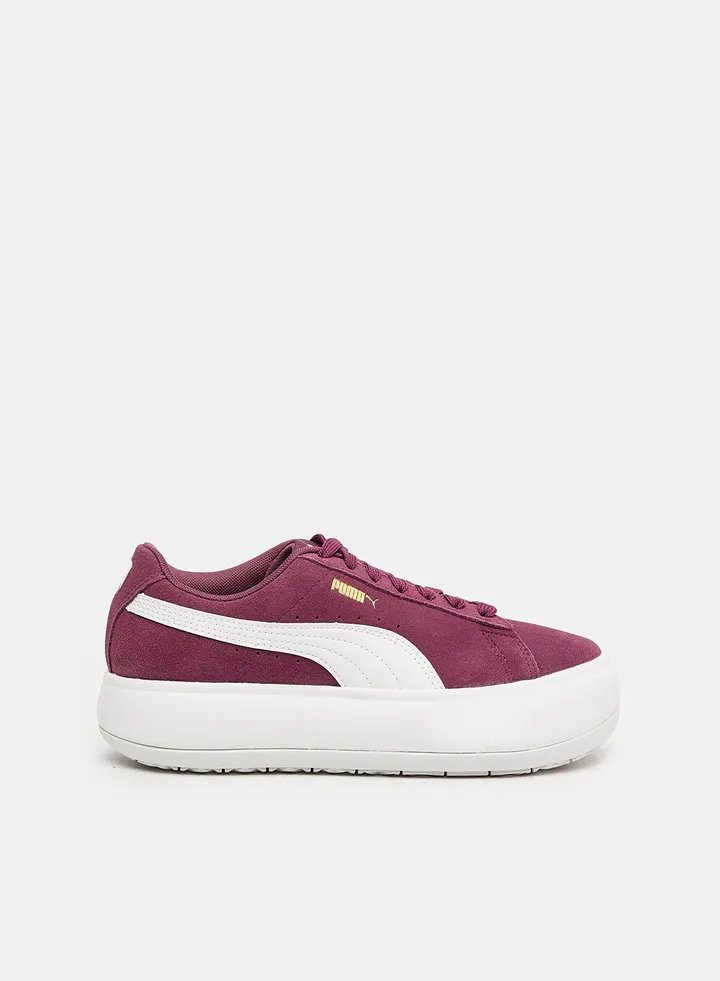 Suede Mayu Grape Wine-Puma White-Vaporou
