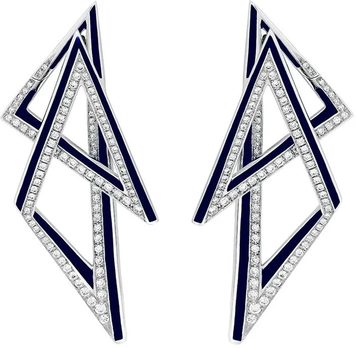 18kt white gold Vertigo infinity diamond earrings