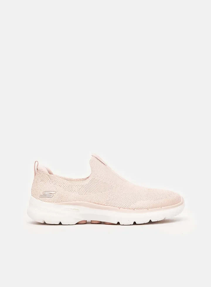 SKECHERS GO WALK 6 - GLIMMERING SLIP-ON SNEAKERS FOR WOMEN IN LIGHT PINK