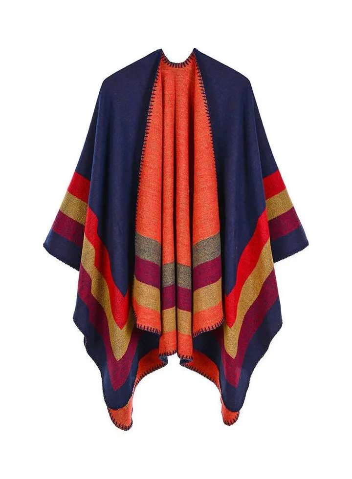 Fashion Women Faux Cashmere Winter Sweater Shawl Multicolour