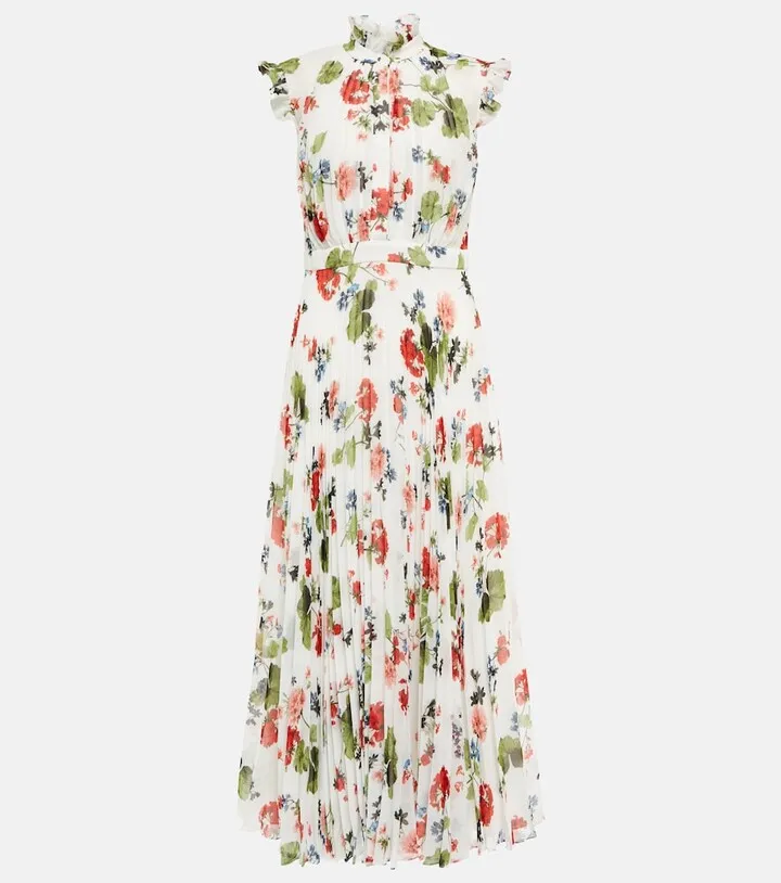 Roisin floral voile midi dress