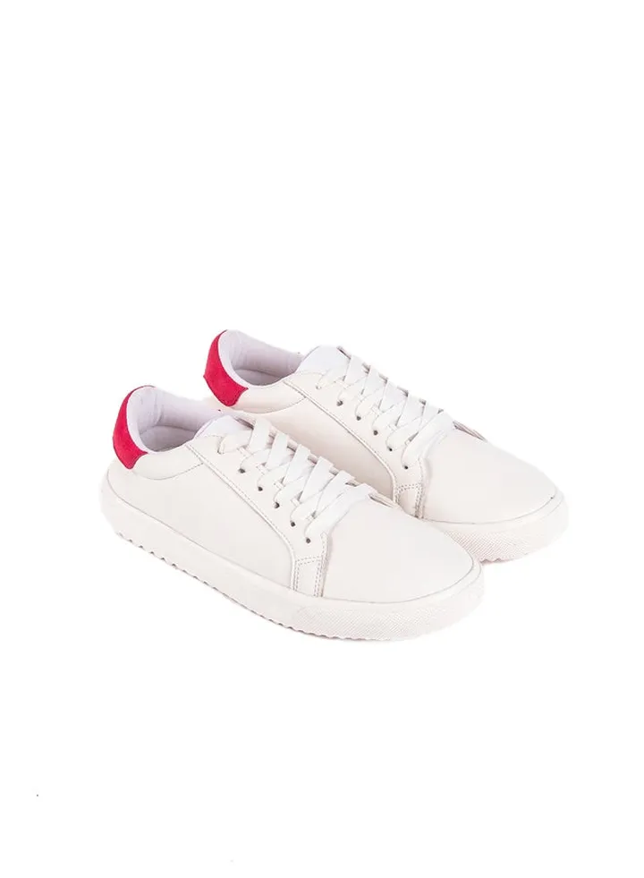 Okoye White Plain Sneakers