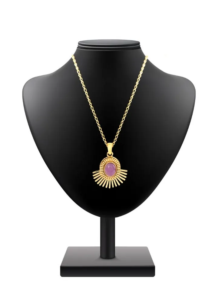 Radiant Handcrafted Purple Amethyst Necklace for Women - Elegant Radiation Protection and Style Statement