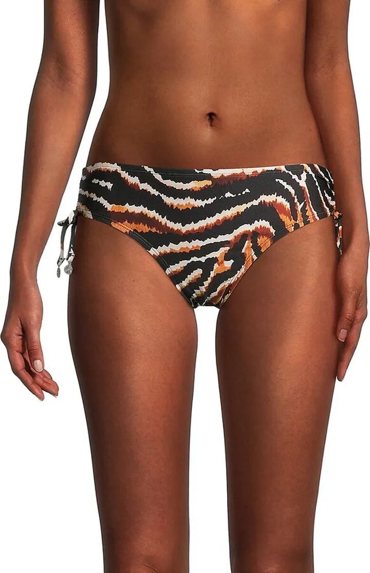 Side-Tie Animal-Print Bikini Bottoms