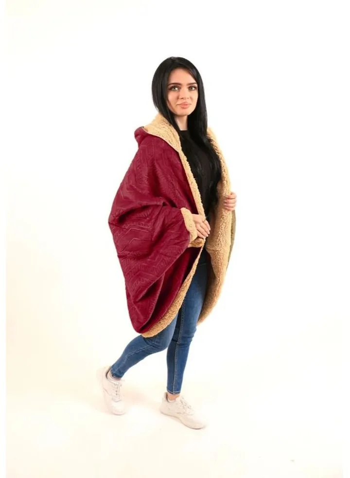 Engraved Winter Fur Shawl
