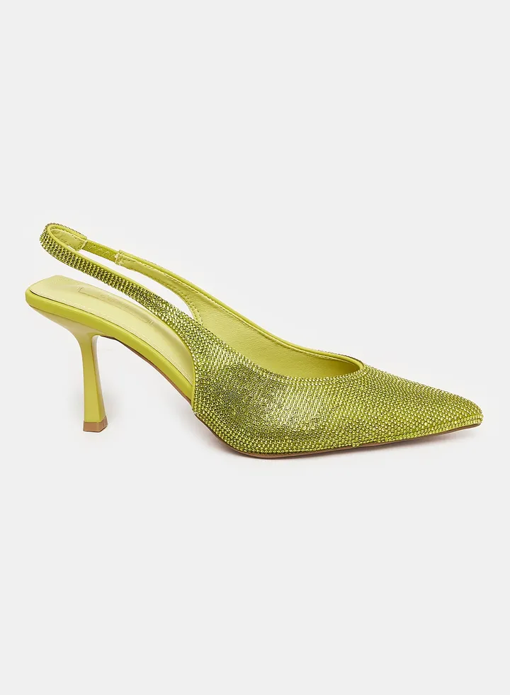 Pointed Toecap Fully Beaded Pumps
