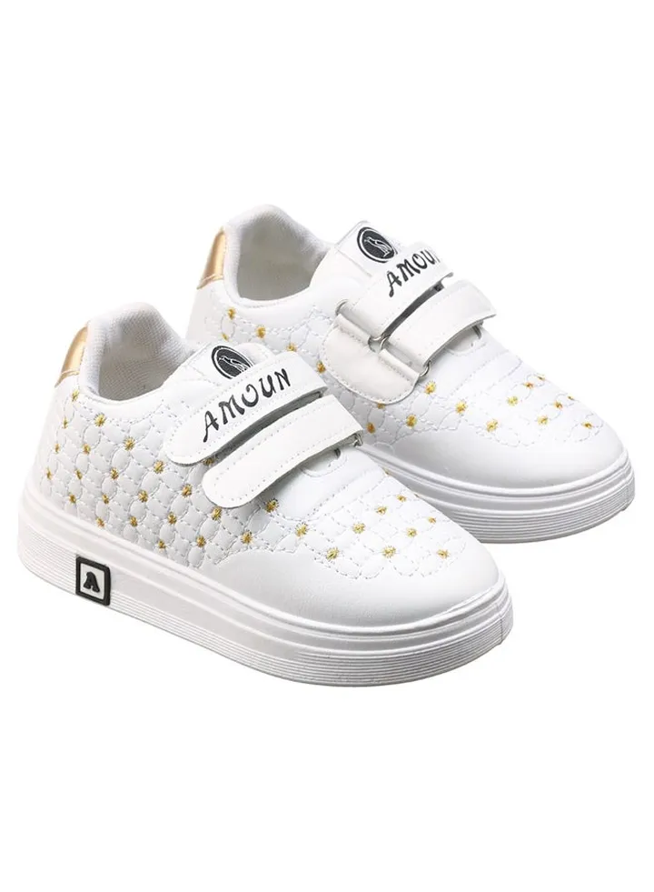 Gold Spotty Sneakers Children