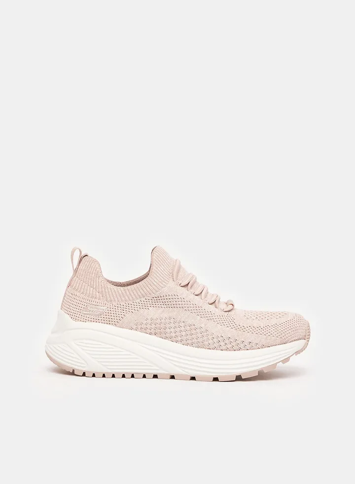 SKECHERS BOBS SPARROW 2.0 - WIND CHIME SLIP-ON SNEAKERS FOR WOMEN IN BLUSH SATIN