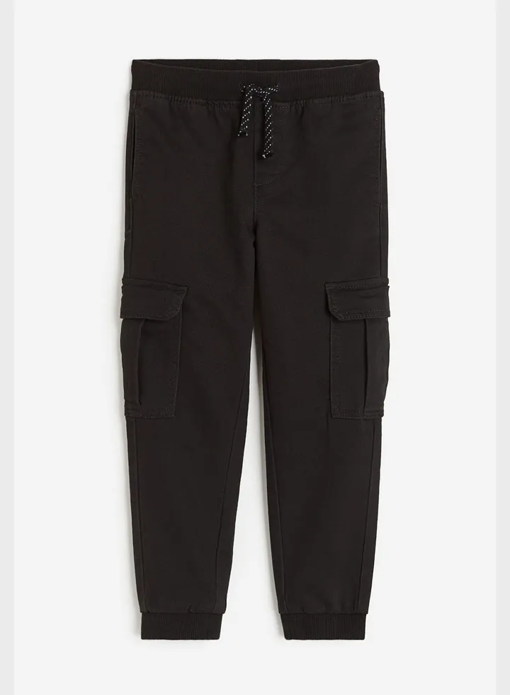 Kids Slim Fit Cargo Trousers