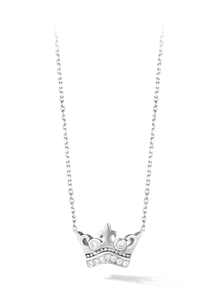 Women Crown shaped Necklace with Sterling Silver Gift for Women Wife Girlfriend Mother