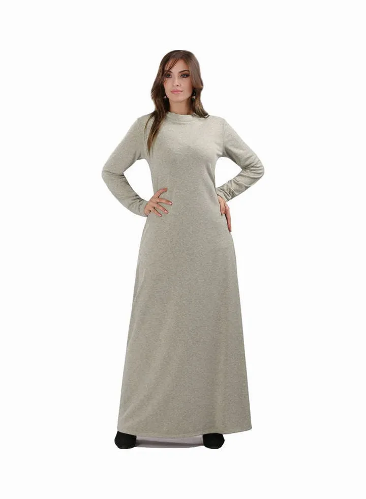 Casual Jersy Blush Maxi Dress Beige