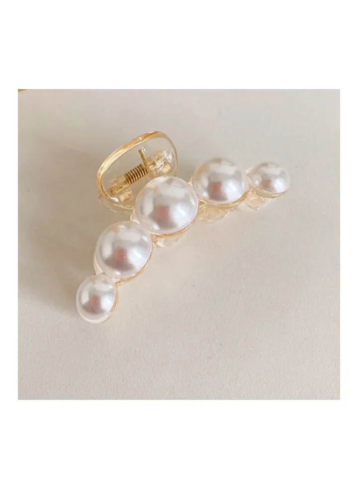 Pan Hair Pearl Grab Clip Headdress