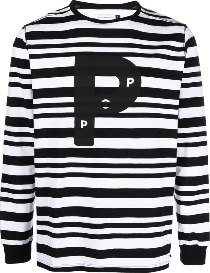 logo-print striped T-shirt