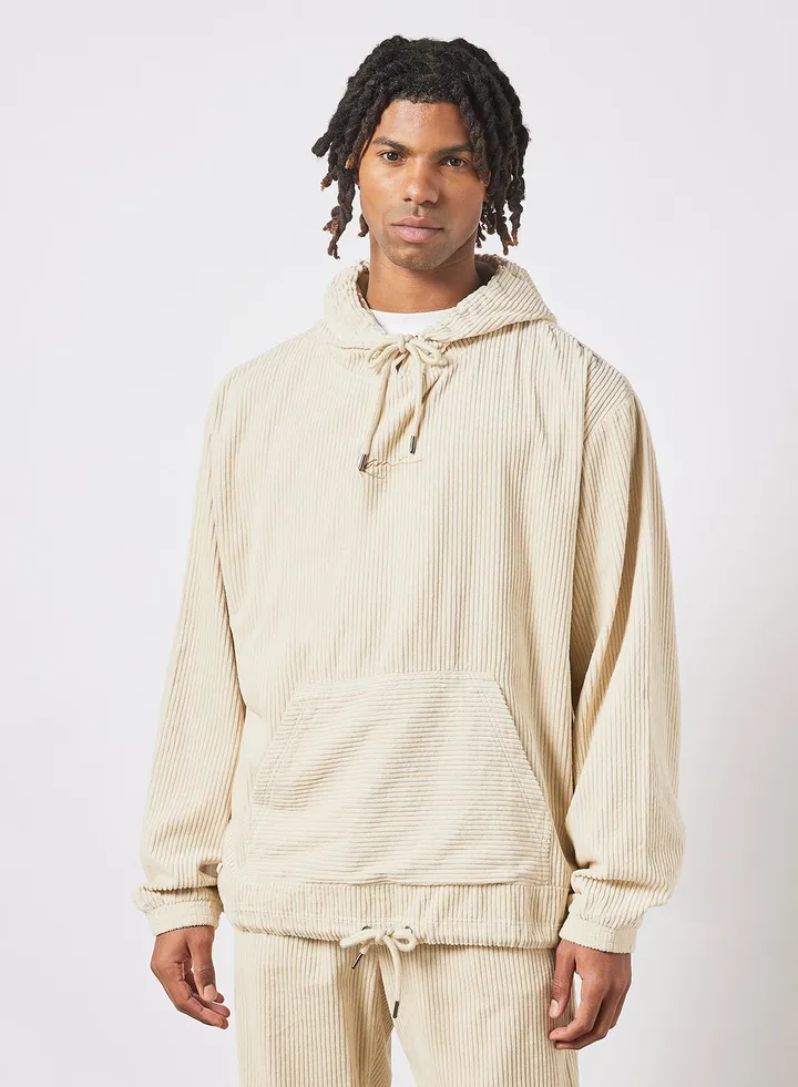 Logo Corduroy Hoodie